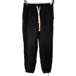 KIDORIMAN Pants Men's 2XL Black Waffle Corduroy Joggers Japanese Streetwear 30W